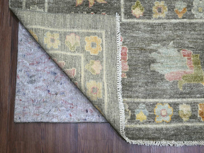 Brown 11'10" x 15'9" Oushak / Peshawar Hand knotted Wool Rug - Sku: O020913