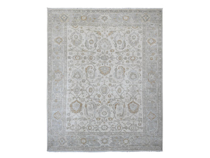 Ivory 8'11" x 11'0" Heriz Hand knotted Wool Rug - Sku: O020918