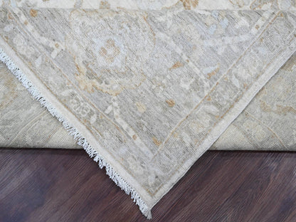 Heriz Heriz hand-knotted wool rug in Ivory & Gray, 8'11" x 11' — SKU O020918 (view 6)