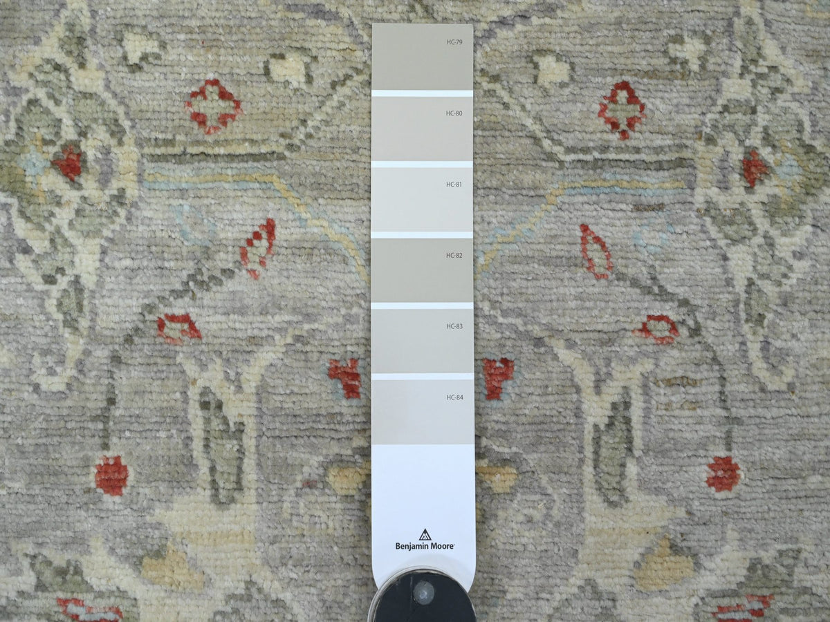 Peshawar Oushak hand-knotted wool rug in Gray, 3' x 5'1" — SKU O020923 (view 3)