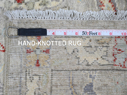 Peshawar Oushak hand-knotted wool rug in Gray, 3' x 5'1" — SKU O020923 (view 6)