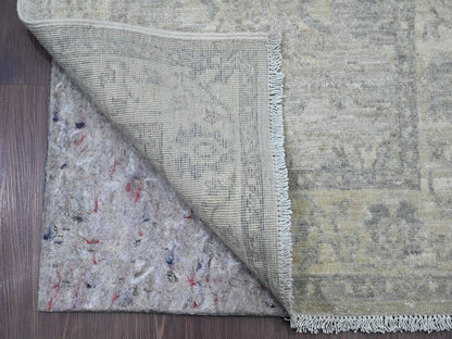 Heriz Oushak hand-knotted wool runner in Gray & Ivory, 2'3" x 29'4" — SKU O020926 (view 2)