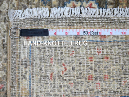Brown 3'9" x 6'7" Mamluk Hand knotted Wool Rug - Sku: O020929