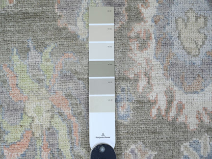 Green 2'11" x 19'10" Oushak / Peshawar Hand knotted Wool Rug - Sku: O020931