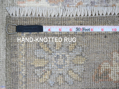 Green 2'11" x 19'10" Oushak / Peshawar Hand knotted Wool Rug - Sku: O020931
