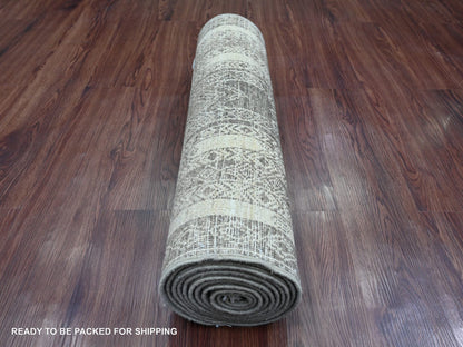 Brown 2'5" x 11'0" Tribal Hand knotted Wool Rug - Sku: O020937