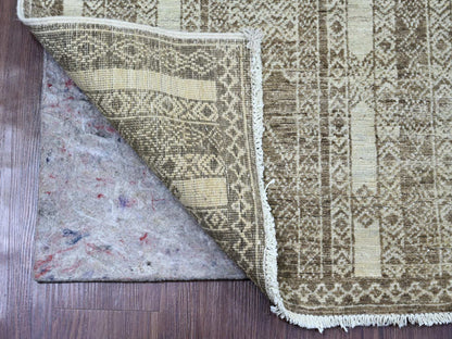 Brown 2'6" x 11'6" Tribal Hand knotted Wool Rug - Sku: O020939