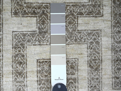 Brown 2'7" x 9'5" Tribal Hand knotted Wool Rug - Sku: O020940