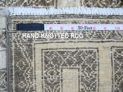 Brown 2'7" x 9'5" Tribal Hand knotted Wool Rug - Sku: O020940