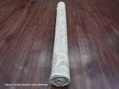 Oushak Oushak hand-knotted wool rug in Gray & Ivory, 4'5" x 5'11" — SKU O020941 (view 4)