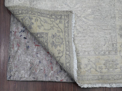 Heriz Oushak hand-knotted wool runner in Gray & Ivory, 2'6" x 19'2" — SKU O020945 (view 2)