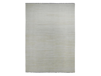 Beige 8'9" x 12'4" Flat Weave Hand woven Wool Rug - Sku: O020947