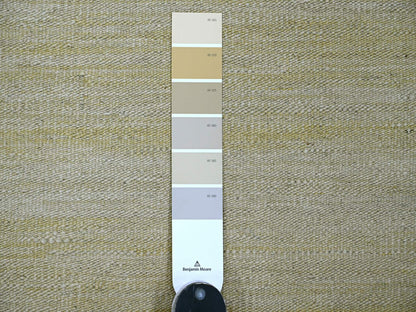 Beige 8'9" x 12'4" Flat Weave Hand woven Wool Rug - Sku: O020947