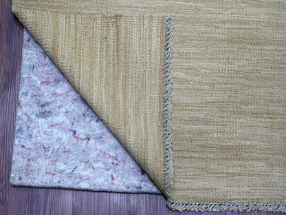 Brown 8'11" x 12'1" Flat Weave Hand woven Wool Rug - Sku: O020948
