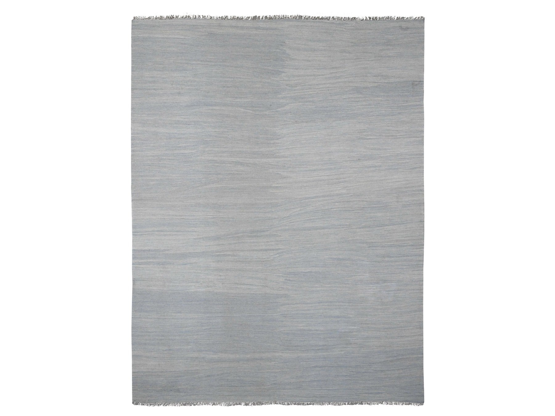 Kilim Flat-Weave hand-knotted wool rug in Blue, 9'1" x 11'11" — SKU O020951
