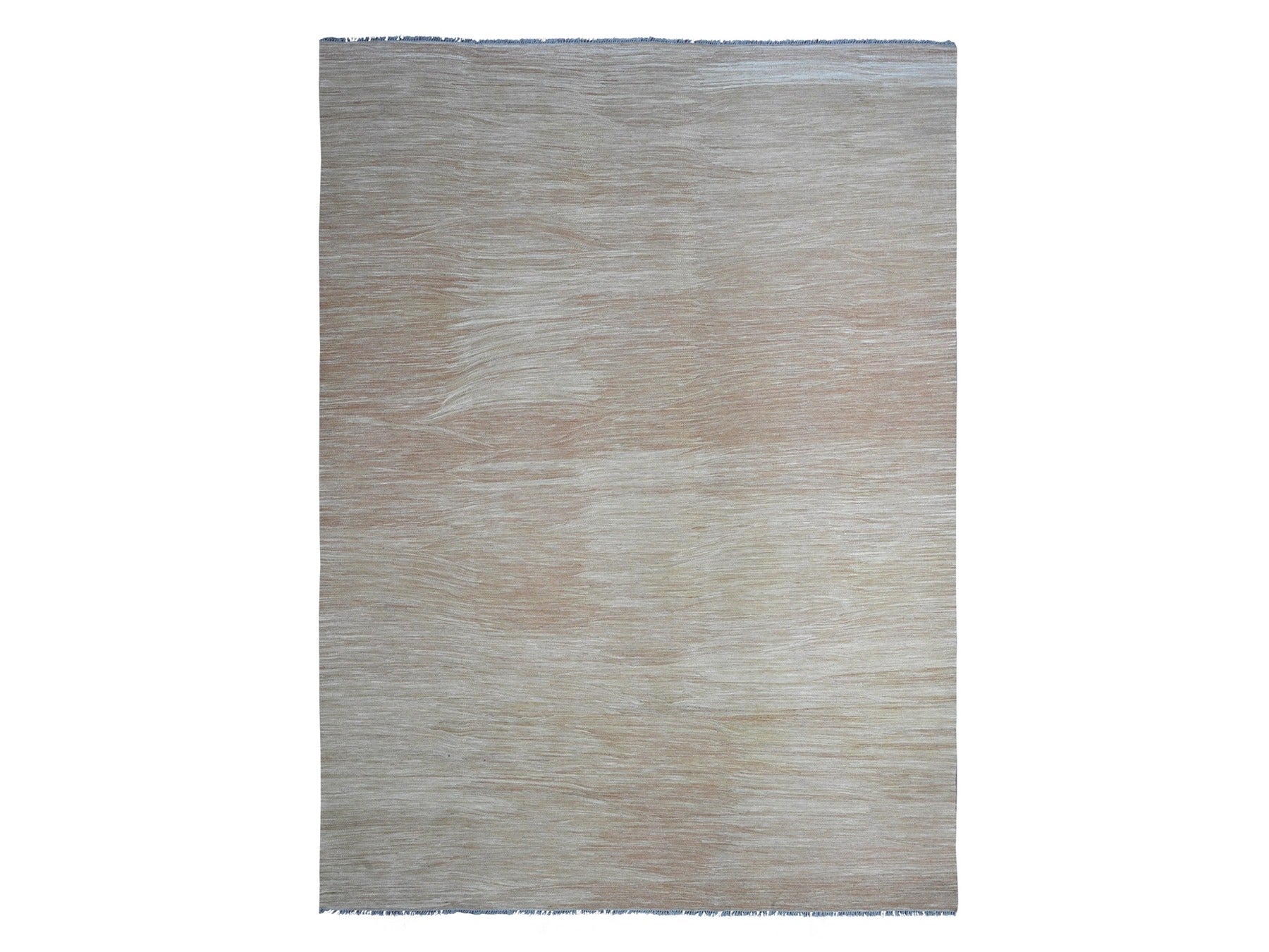 Kilim Flat-Weave hand-knotted wool rug in Brown, 9'1" x 12'2" — SKU O020952