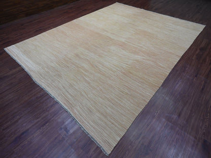 Brown 9'1" x 12'2" Flat Weave Hand woven Wool Rug - Sku: O020952