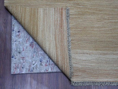 Brown 9'1" x 12'2" Flat Weave Hand woven Wool Rug - Sku: O020952