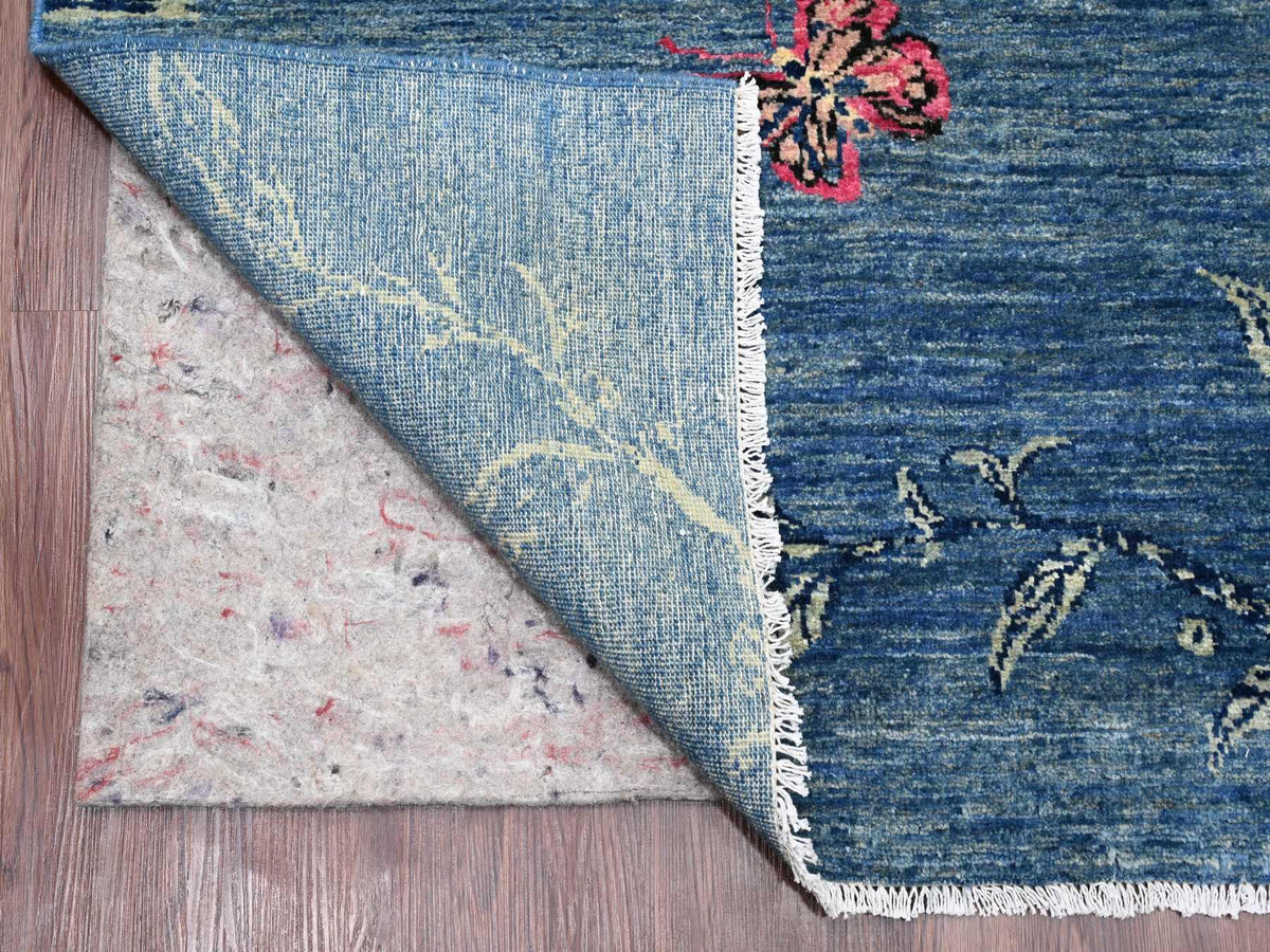 Peshawar Modern / Contemporary hand-knotted wool rug in Blue, 9'2" x 11'10", SKU O020953 (view 4)