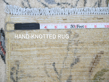 Peshawar Modern / Contemporary hand-knotted wool rug in Ivory, 3'11" x 5'11" — SKU O020955 (view 6)