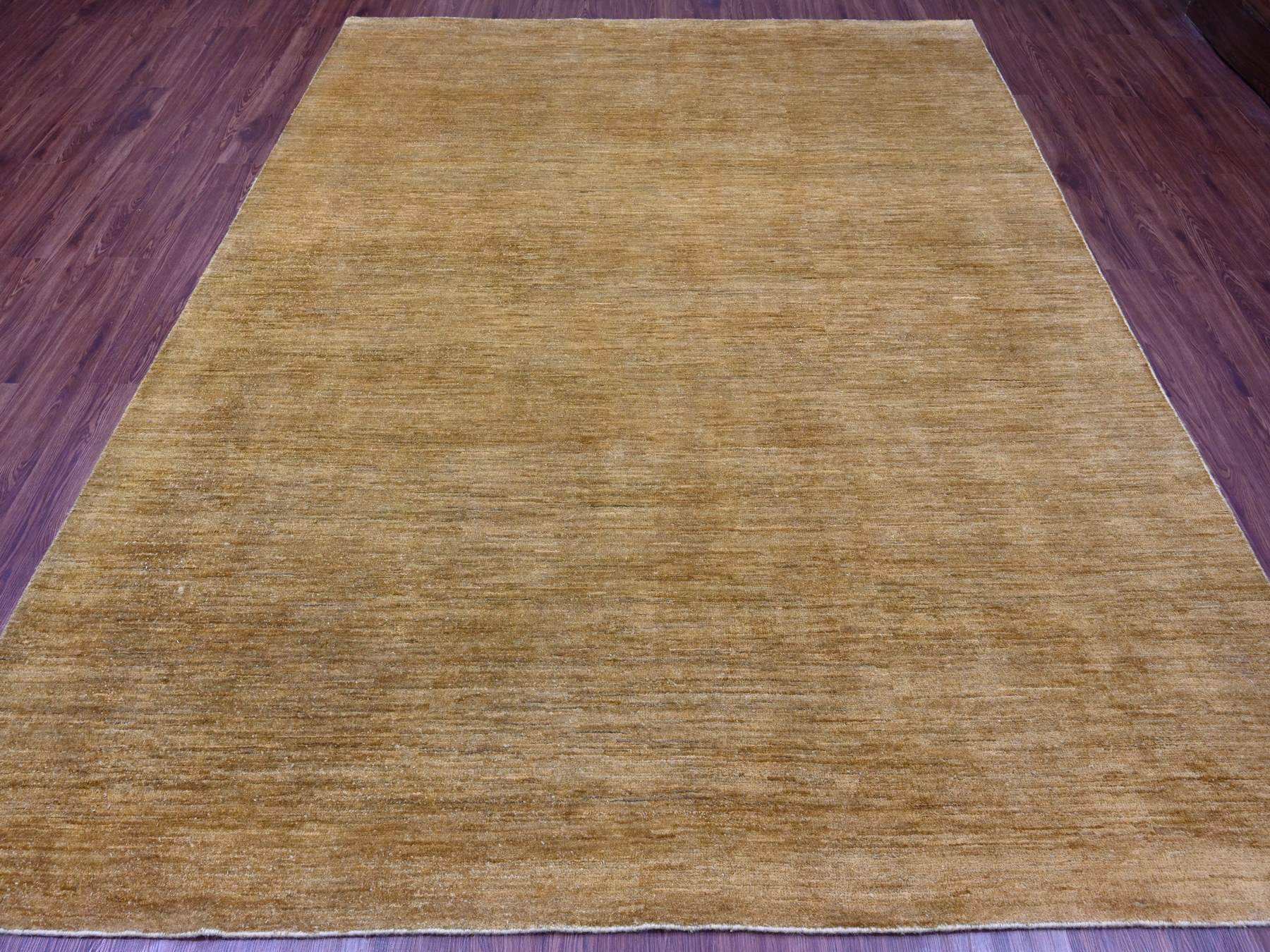 Modern / Contemporary hand-knotted wool rug in Brown, 7'11" x 9'9" — SKU O020956 (view 2)