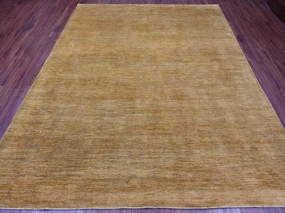 Brown 7'11" x 9'9" Modern and Contemporary Hand knotted Wool Rug - Sku: O020956