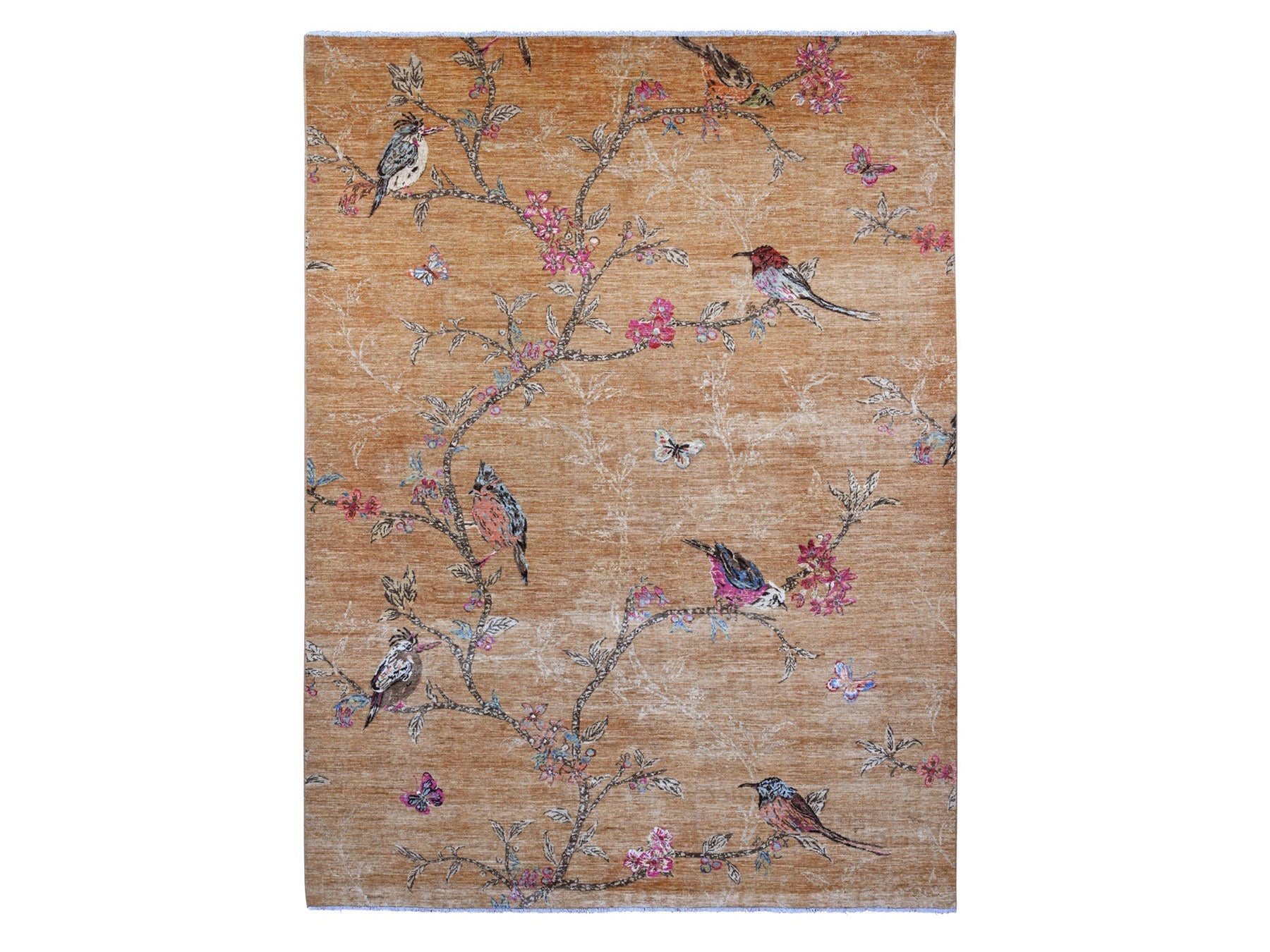 Peshawar Modern / Contemporary hand-knotted wool rug in Brown, 9' x 12' — SKU O020969