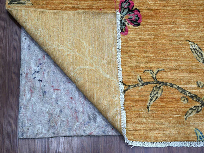 Brown 9'0" x 12'0" Modern and Contemporary Hand knotted Wool Rug - Sku: O020969