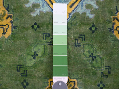 Green 5'4" x 7'6" Tribal Hand knotted Wool Rug - Sku: O020976