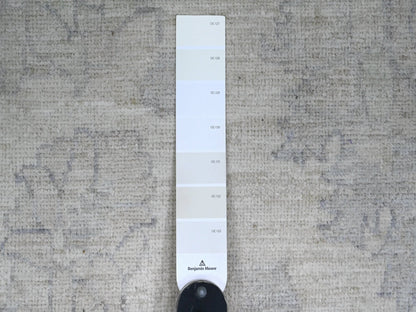 Ivory 9'8" x 13'8" Oushak And Peshawar Hand knotted Wool Rug - Sku: O020978