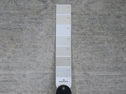 Heriz Oushak hand-knotted wool runner in Gray & Ivory, 2'7" x 23'8" — SKU O020983 (view 3)