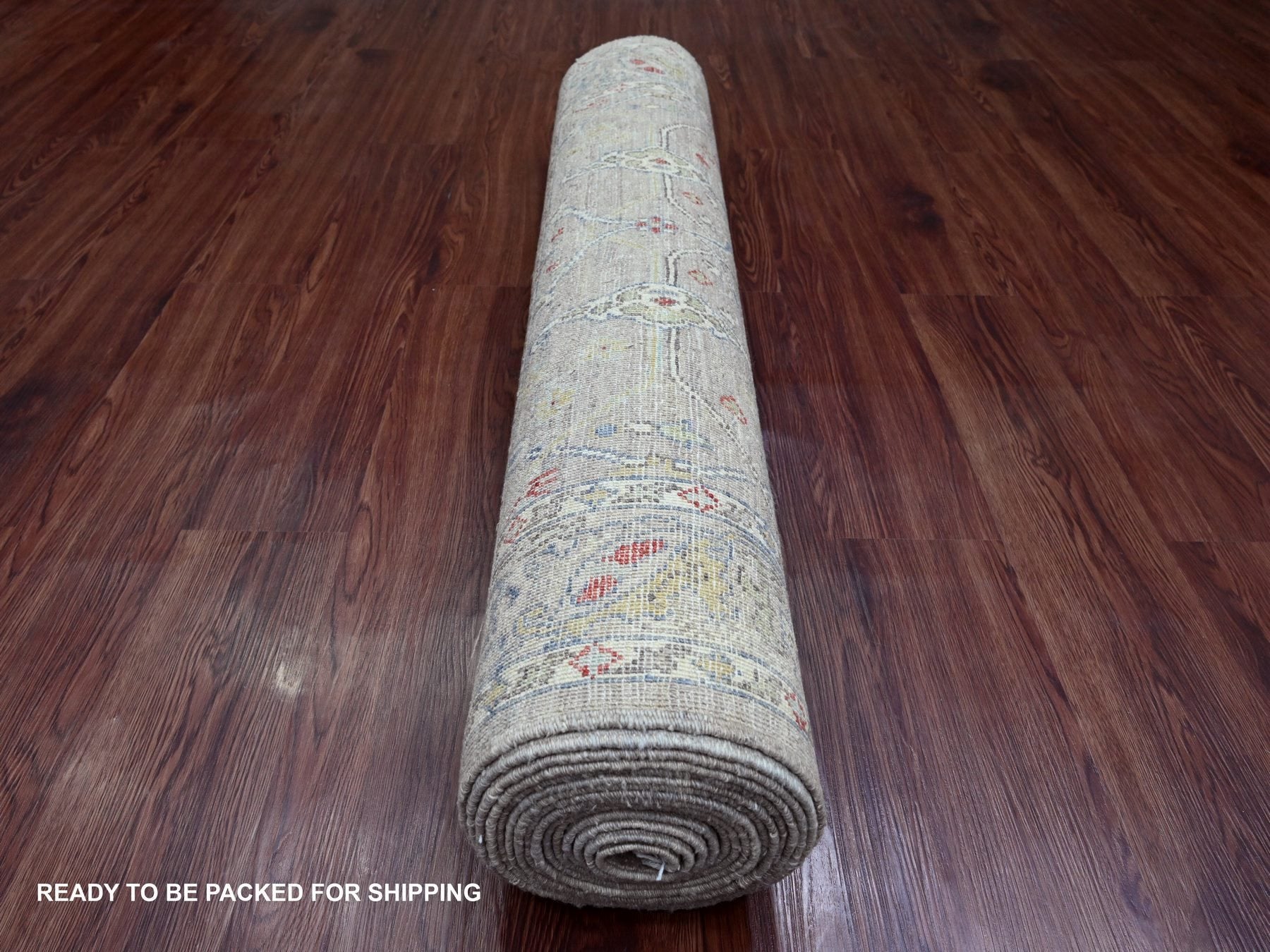 Peshawar Oushak hand-knotted wool runner in Gray, 3'11" x 19'3" — SKU O020985 (view 4)