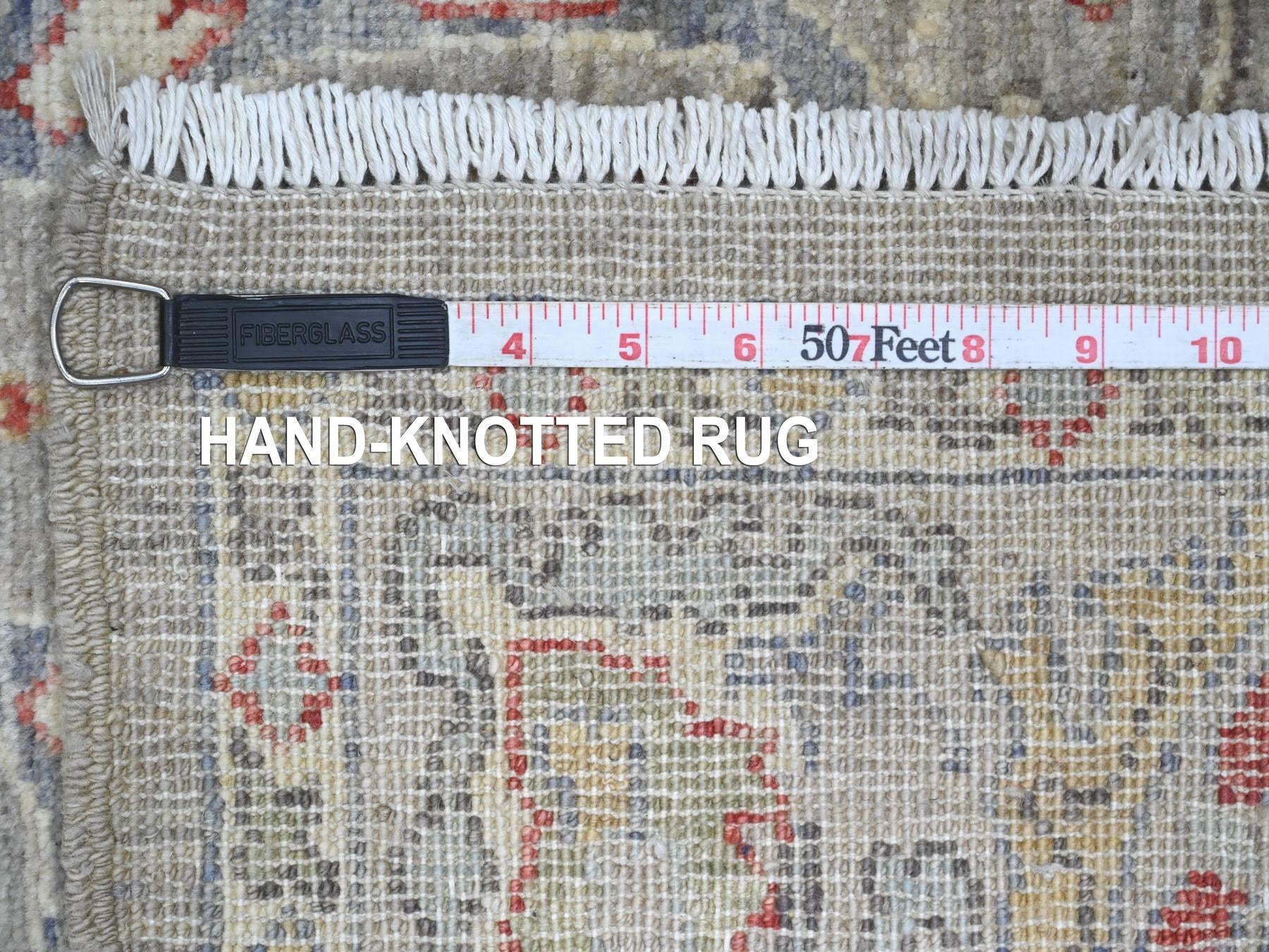 Peshawar Oushak hand-knotted wool runner in Gray, 3'11" x 19'3" — SKU O020985 (view 6)