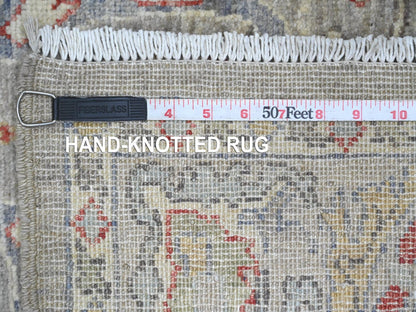 Peshawar Oushak hand-knotted wool runner in Gray, 3'11" x 19'3" — SKU O020985 (view 6)