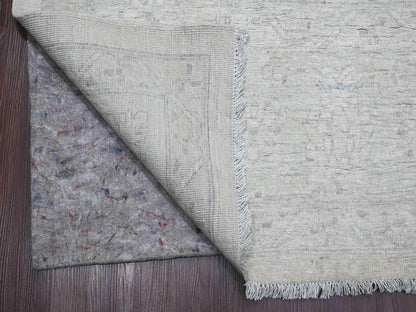 Ivory 9'8" x 13'5" Oushak And Peshawar Hand knotted Wool Rug - Sku: O020989