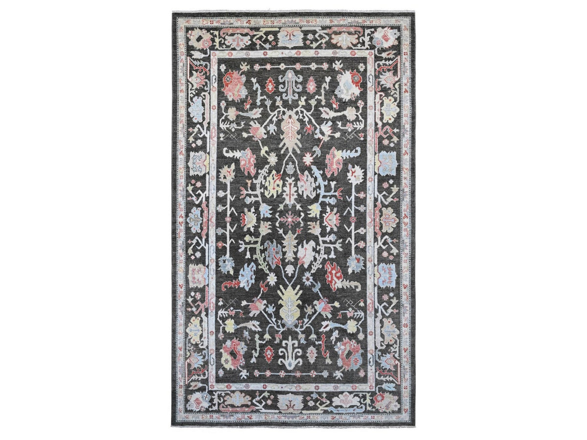 Oushak Oushak hand-knotted wool rug in Black, 7' x 12'1" — SKU O020994