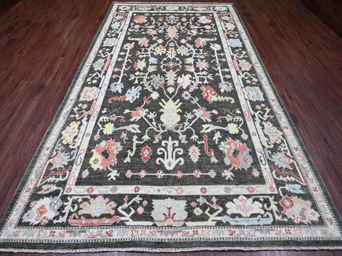 Oushak Oushak hand-knotted wool rug in Black, 7' x 12'1" — SKU O020994 (view 2)