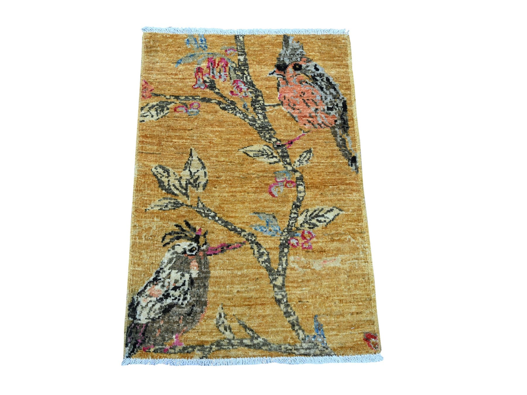 Peshawar Modern / Contemporary hand-knotted wool rug in Brown, 1'10" x 2'9" — SKU O021015