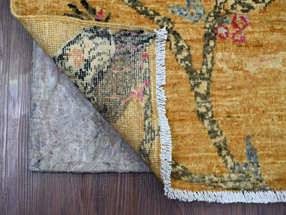 Peshawar Modern / Contemporary hand-knotted wool rug in Brown, 1'10" x 2'9" — SKU O021015 (view 2)