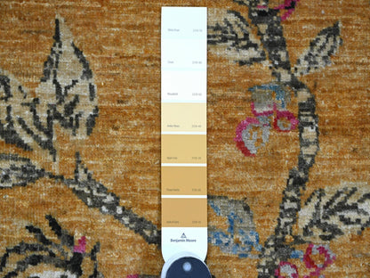Brown 1'10" x 2'9" Modern and Contemporary Hand knotted Wool Rug - Sku: O021015