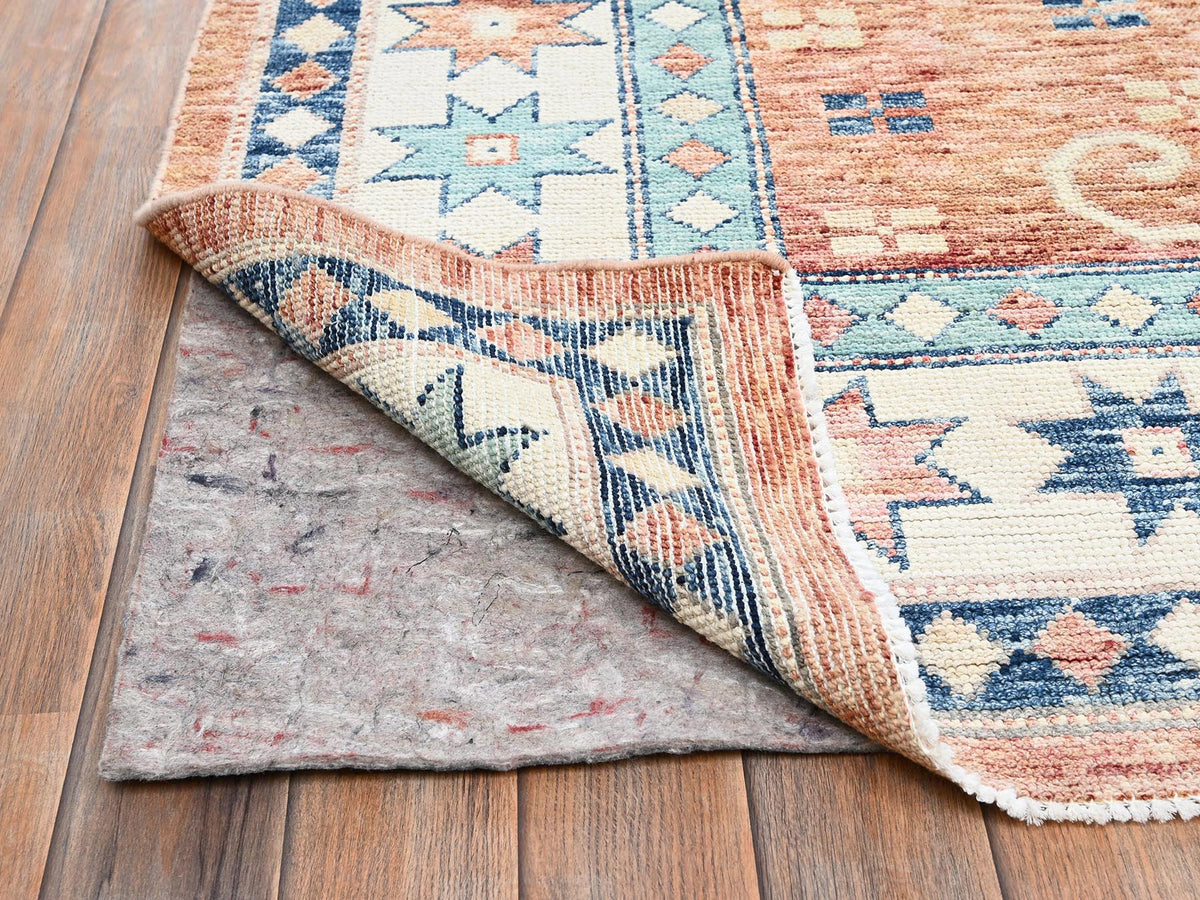 Oushak hand-knotted wool rug in Orange & Ivory, 8'11" x 11'9" — SKU O02102 (view 5)