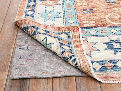 Oushak hand-knotted wool rug in Orange & Ivory, 8'11" x 11'9" — SKU O02102 (view 5)
