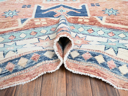 Oushak hand-knotted wool rug in Orange & Ivory, 8'11" x 11'9" — SKU O02102 (view 6)