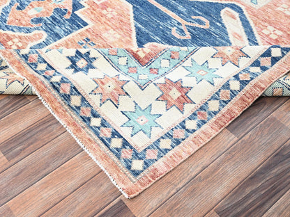 Oushak hand-knotted wool rug in Orange & Ivory, 8'11" x 11'9" — SKU O02102 (view 7)