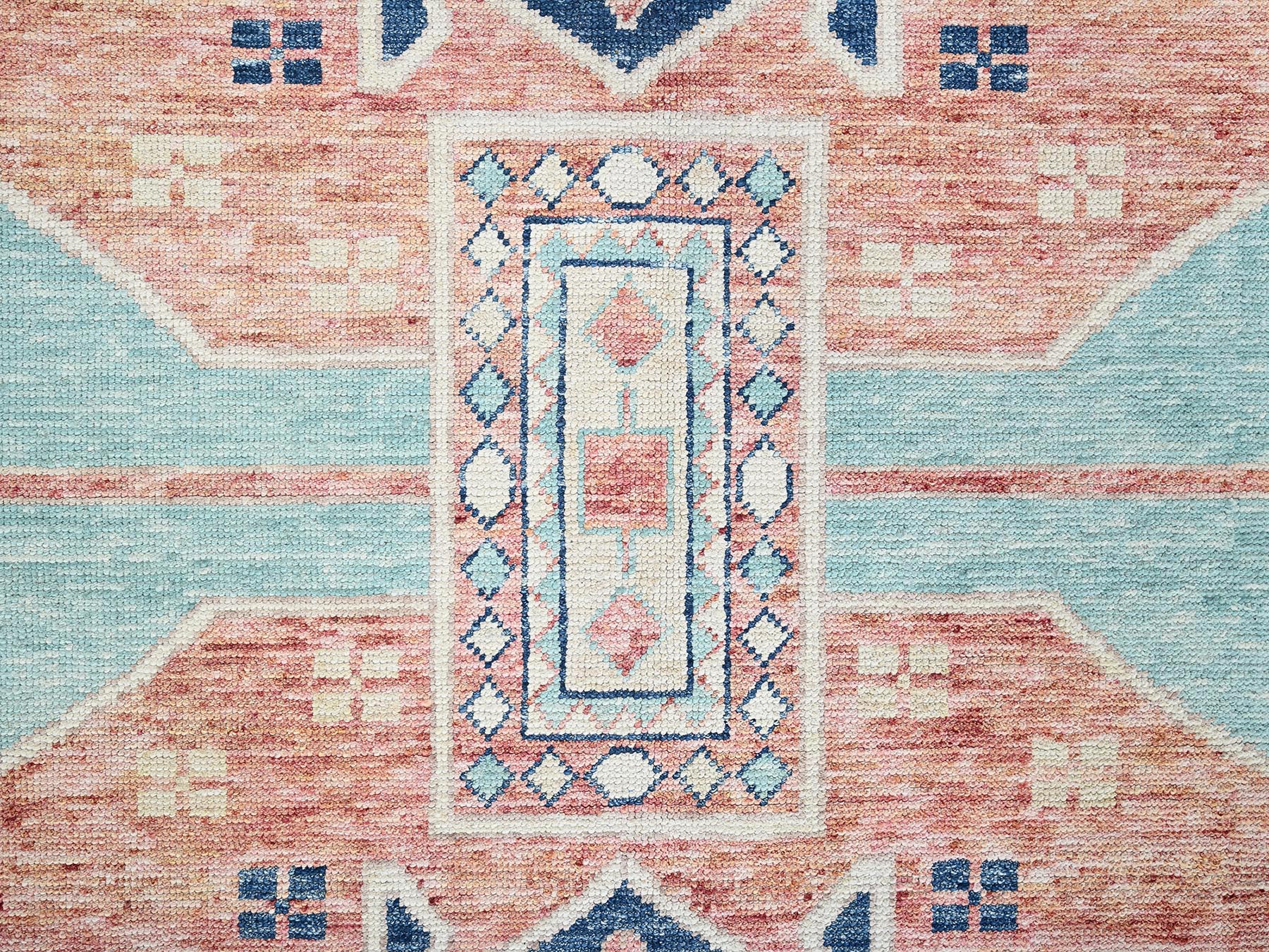 Oushak hand-knotted wool rug in Orange & Ivory, 8'11" x 11'9" — SKU O02102 (view 9)