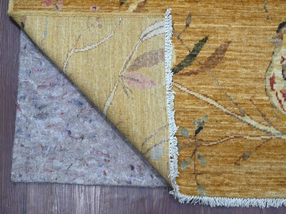 Brown 9'4" x 11'8" Modern and Contemporary Hand knotted Wool Rug - Sku: O021041
