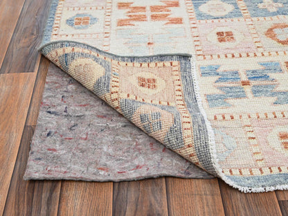 Blue 8'10" x 11'9" Oushak And Peshawar Hand knotted Wool Rug - Sku: O02104