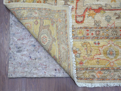 Peshawar Oushak hand-knotted wool rug in Gray & Yellow, 8' x 10' — SKU O021051 (view 4)