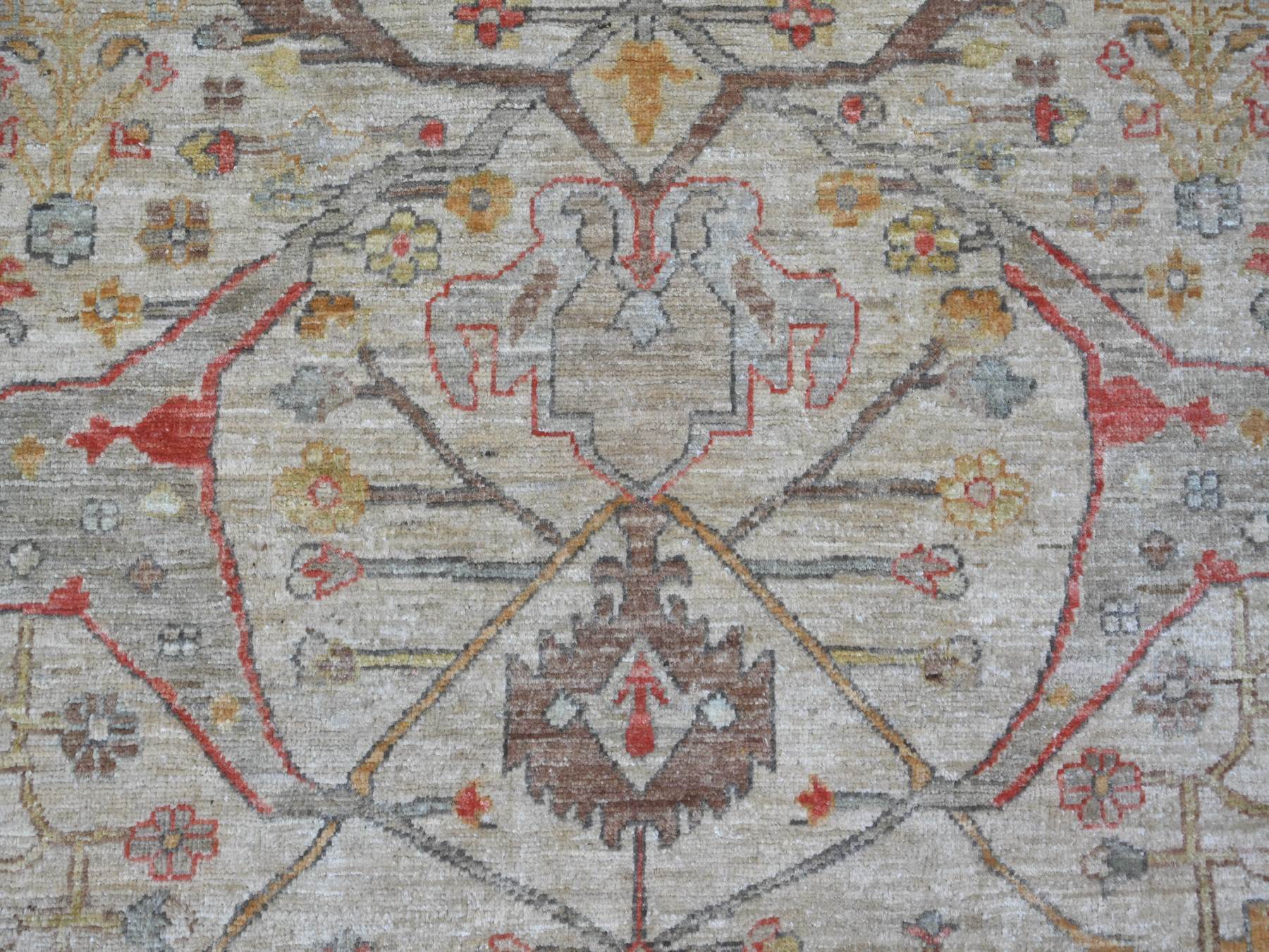 Peshawar Oushak hand-knotted wool rug in Gray & Yellow, 8' x 10' — SKU O021051 (view 8)