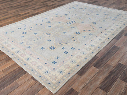 Oushak hand-knotted wool rug in Gray & Ivory, 5'10" x 9'1" — SKU O02105 (view 3)